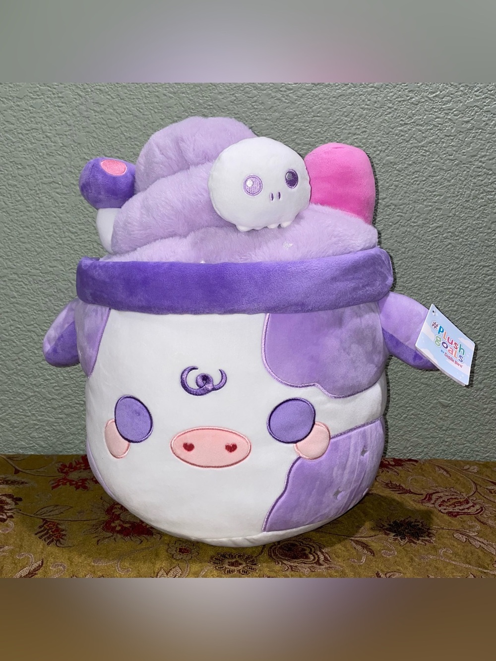 NWT Jumbo Witchy Brew Mooshake 20" Cuddle Barn Soft Food Hug Size Pastel Goth